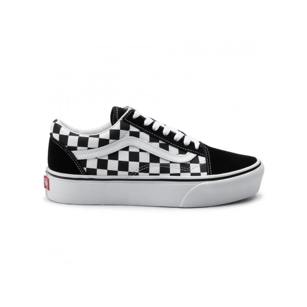 Vans Women's Black -Check Platform Trainers - Sneakers - 8 Uk - Shoes