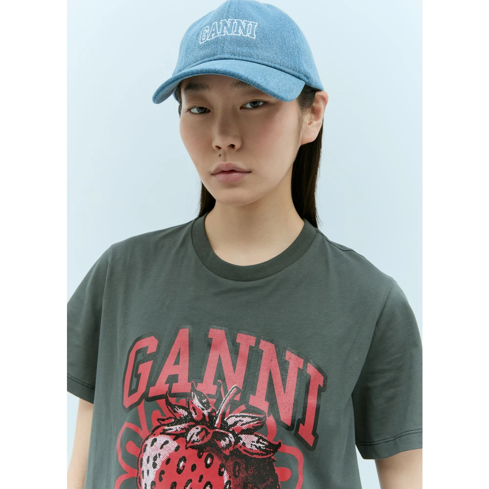 Ganni T-Shirts Blue Dames