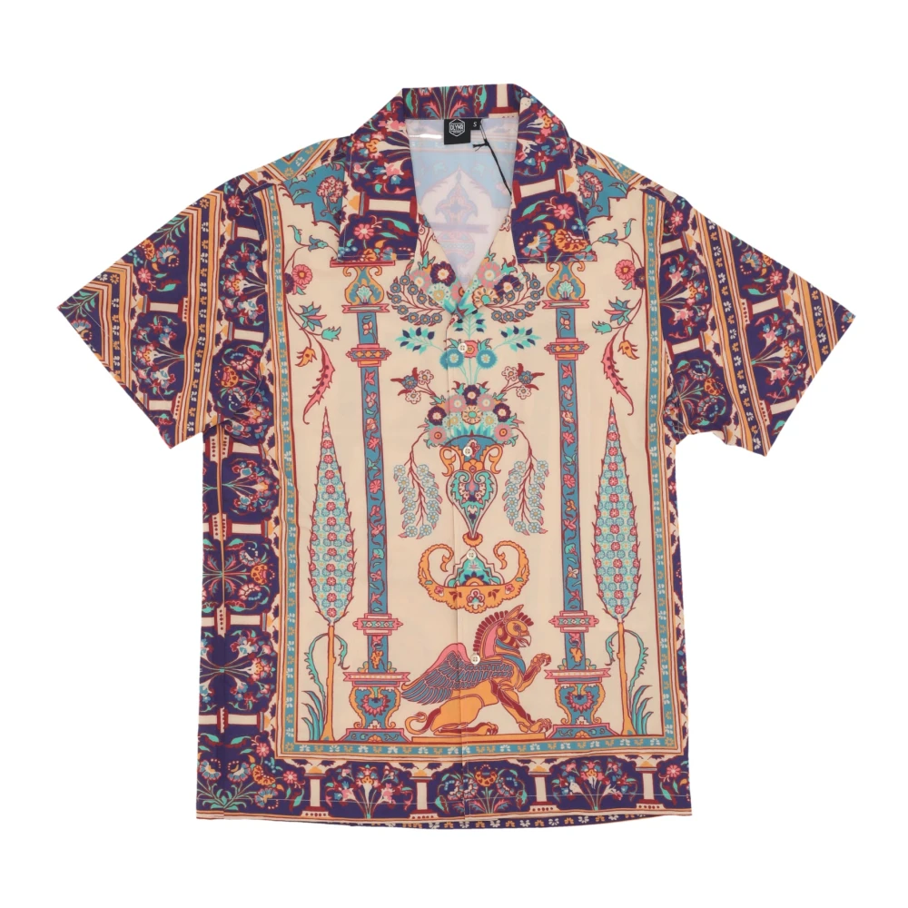 Dolly Noire Persian Rug Bowling Shirt Beige Multi Multicolor Heren