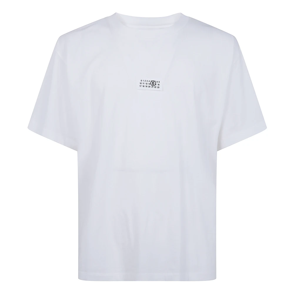 Mm6 Maison Margiela Homme Blanc Tops, Taille: S Cotton T-Shirt