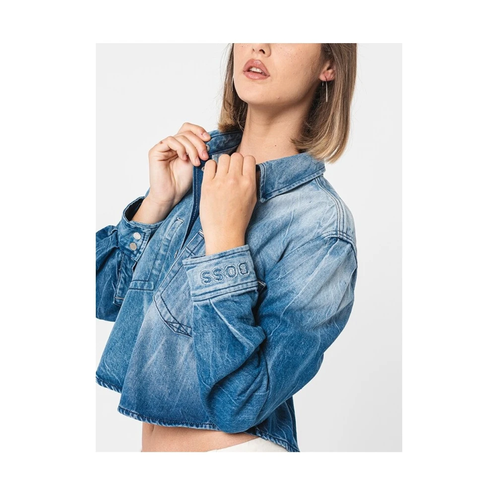 Hugo Boss Casual Overhemd Blue Dames