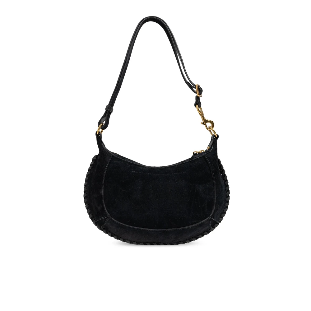 Isabel marant Zwarte Leren Crossbody Tas met Logo Black Dames