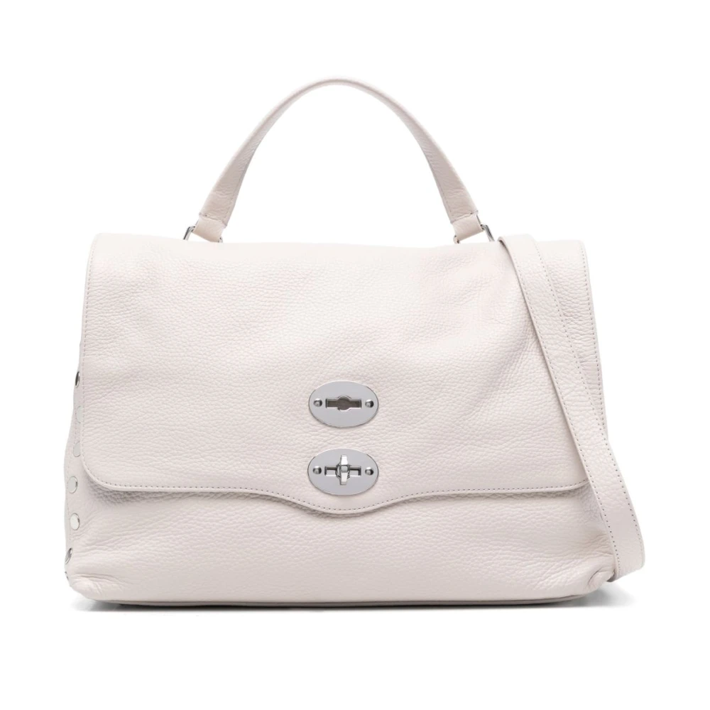 Zanellato Witte Twist-Lock Top Handtas White Dames