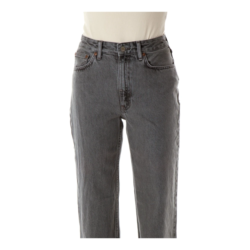 Nudie Jeans Wide Leg High Waist Jeans Gray Dames