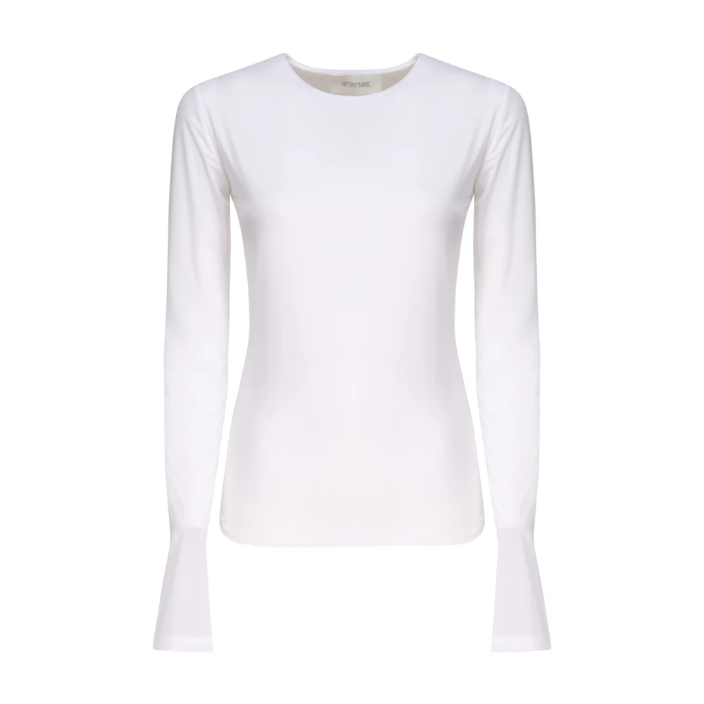 SPORTMAX Witte Sweaters voor Sportieve Look White Dames