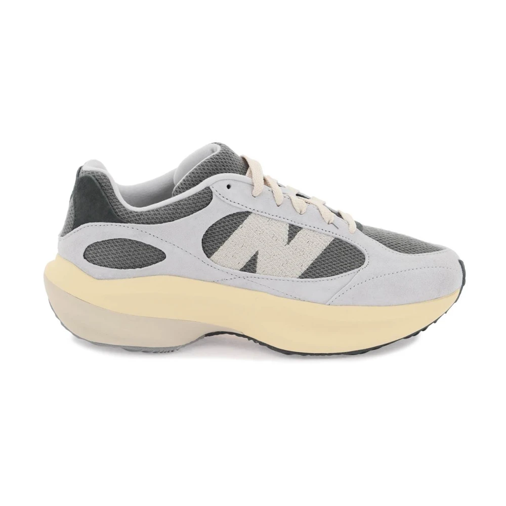 New Balance Men's Gray Sneakers, 9 Uk, Mesh And Suede Trainers With Embroidered N
