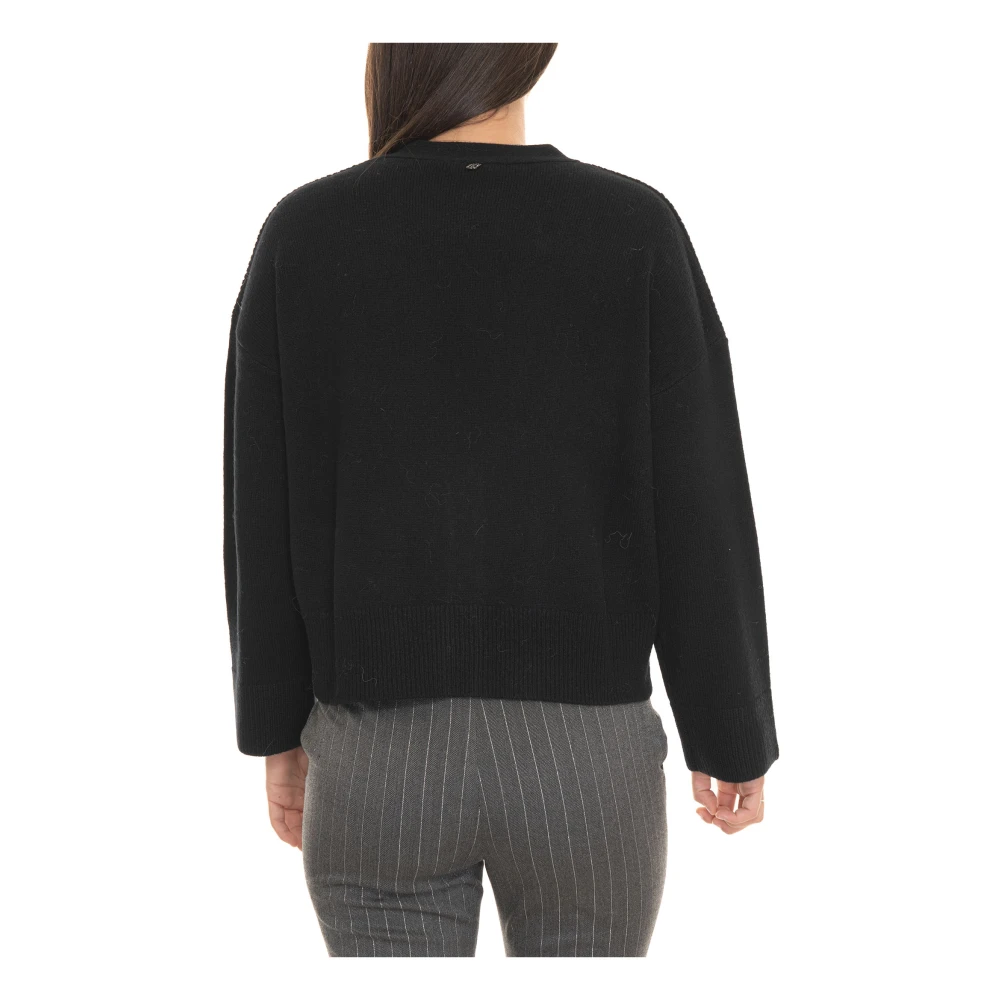 Liu Jo Stijlvolle Gebreide Vest Black Dames