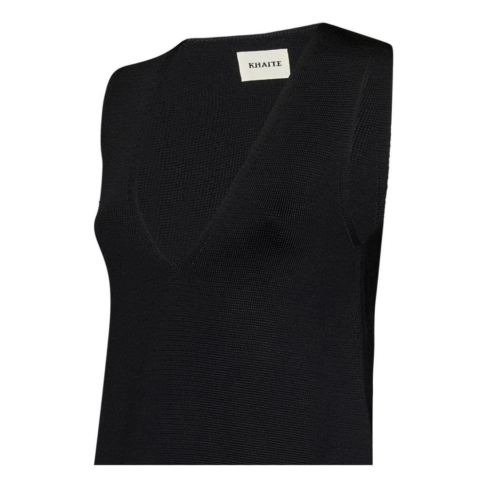 Khaite Zwart V-hals Bovenkleding Aw24 Black Dames