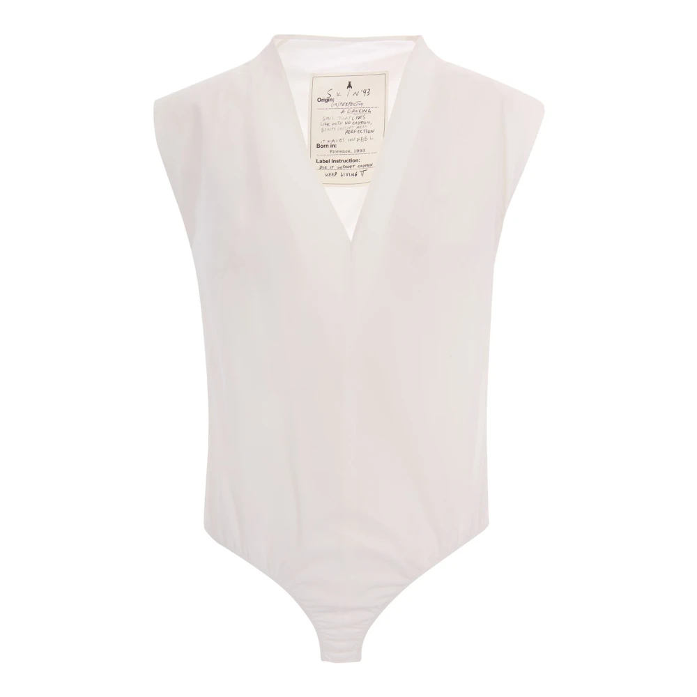 Patrizia Pepe Donna Bianco - Body Popeline - Tops - M