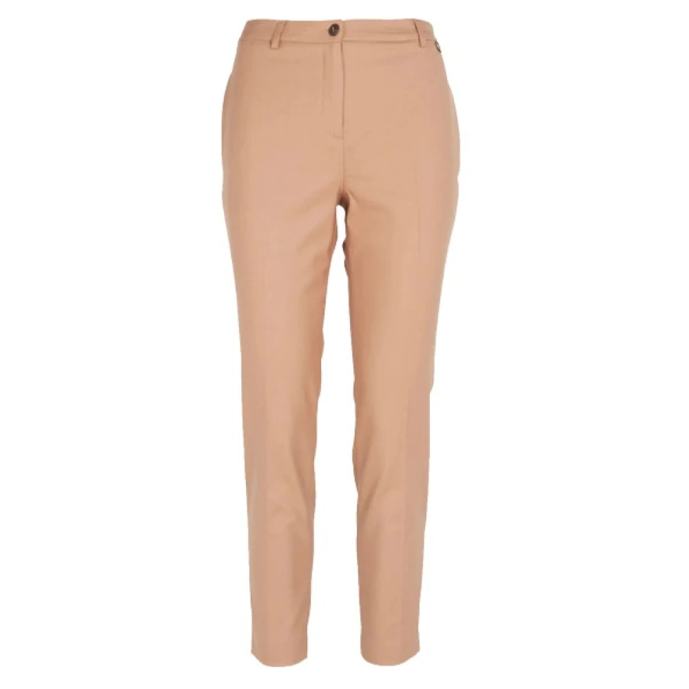 Twinset Verfijnde Cigarettebroek van Wolmix Brown Dames