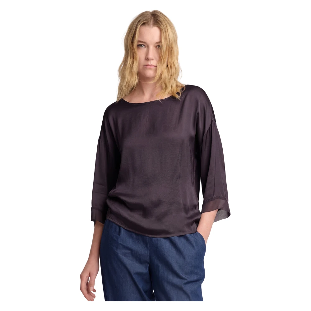 Kocca Black Blouses, Female, Xs, Citino Satin Top