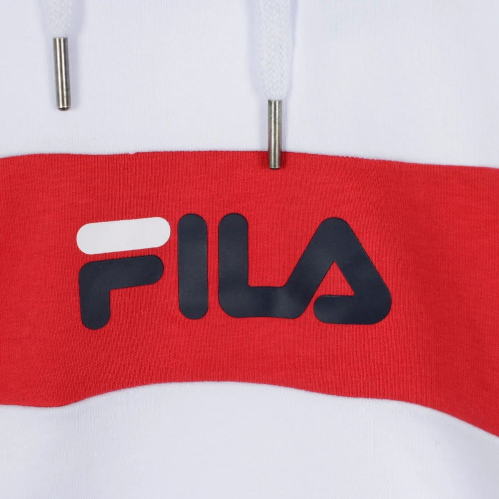 Fila Lichtgewicht capuchontrui in wit zwart rood White Heren