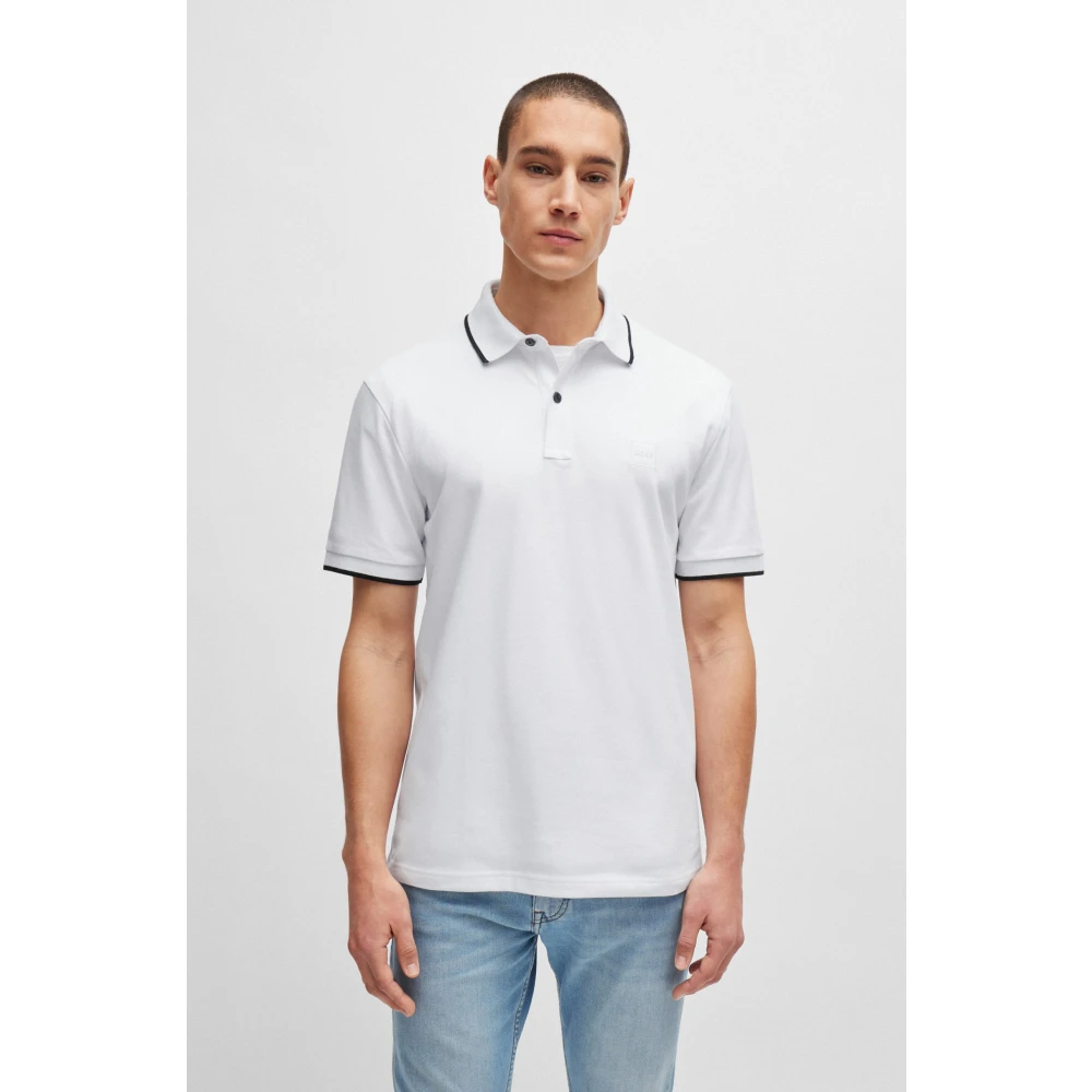 Boss Slim Fit Polo Shirt White Heren