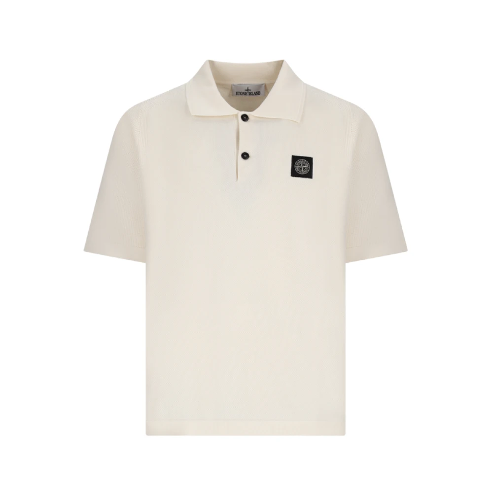 Stone Island Beige Polo Shirts, Male, Xl, Micro Stitch Soft Cotton Polo