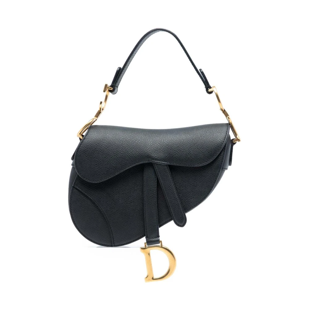 Dior Vintage Women's Black Pre-Owned Saddle Bag