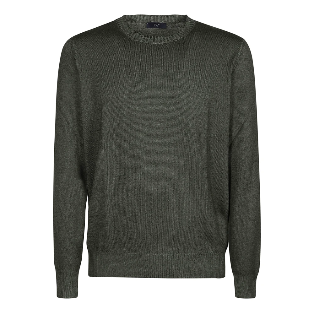 Fay Casual Gebreide Trui Green Heren