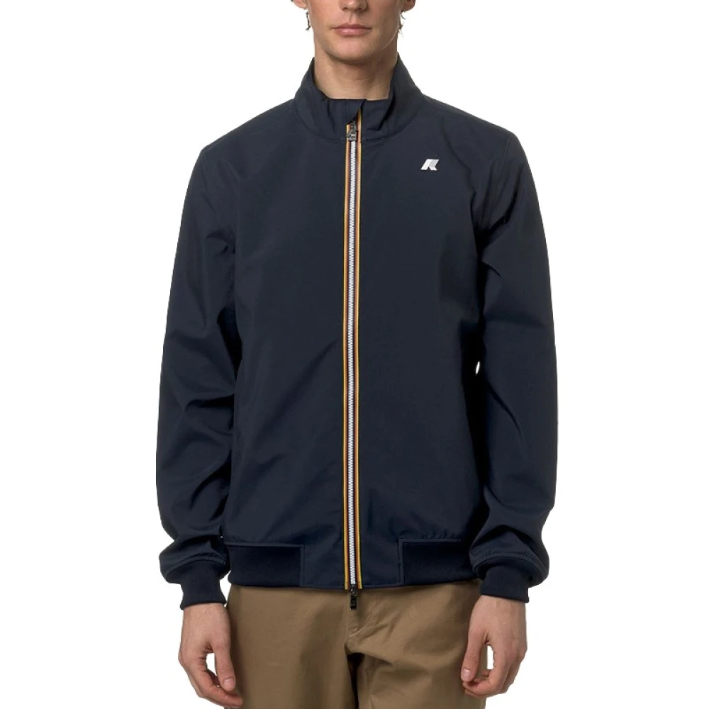 K-Way Men's Blue Light Jackets, 2XL, Arsene Bonded Jersey V Corto