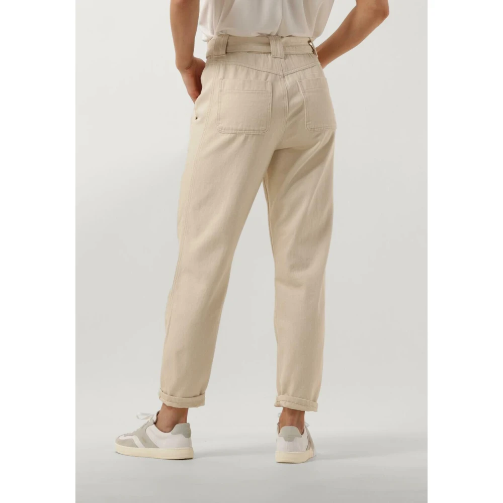 Minus Elegante High Waisted Broek Beige Dames