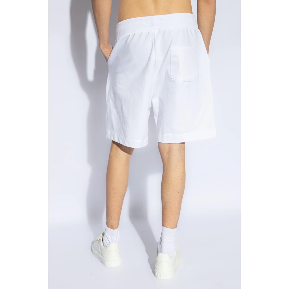 Moschino Katoenen shorts met logo White Heren