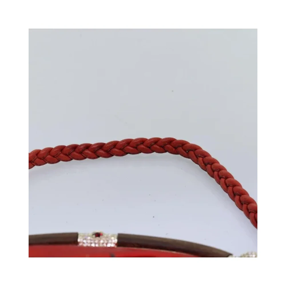 Valentino Vintage Pre-owned Satin shoulder-bags Red Dames