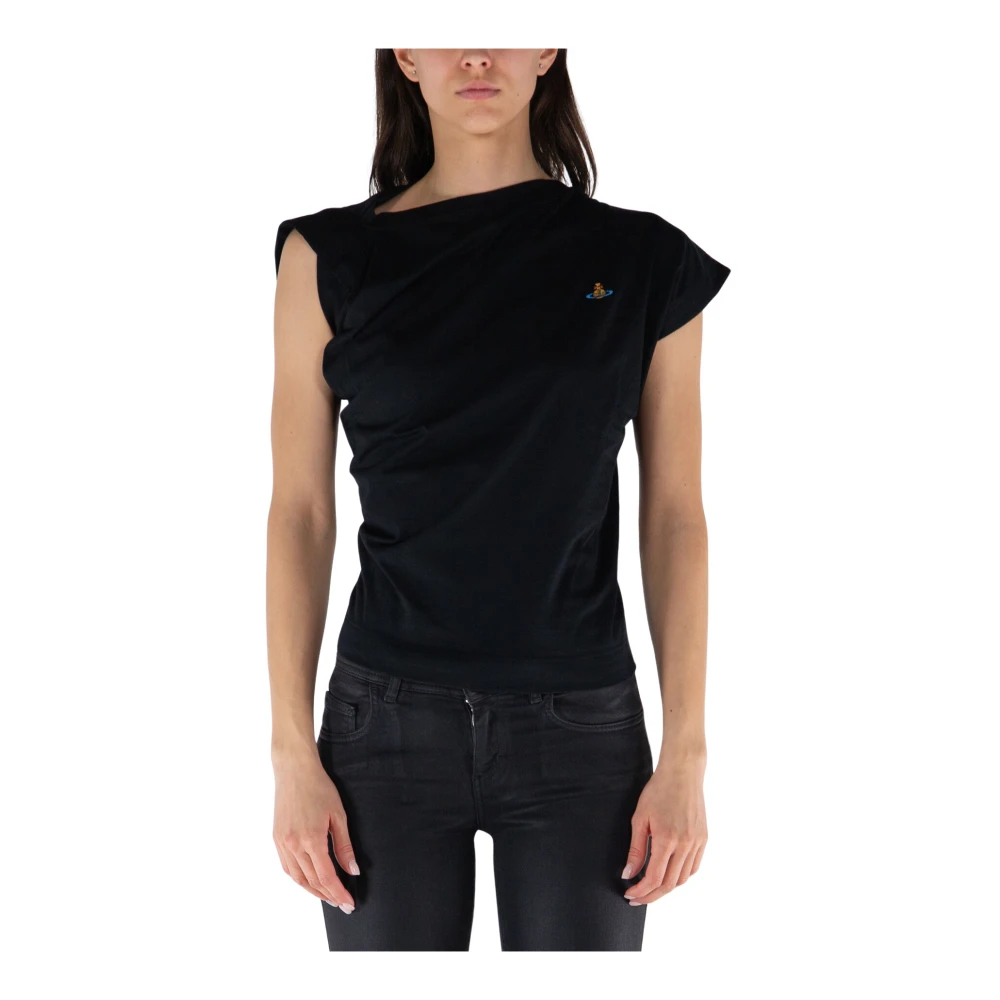 Vivienne Westwood Hebo asymmetrisch T-shirt Black Dames