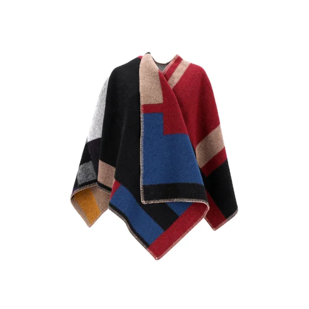 Burberry Vintage Pre-owned Wool outerwear Multicolor Dames