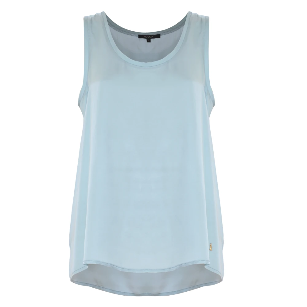 Kocca Minimalistische Ronde Hals Vest Top Green Dames