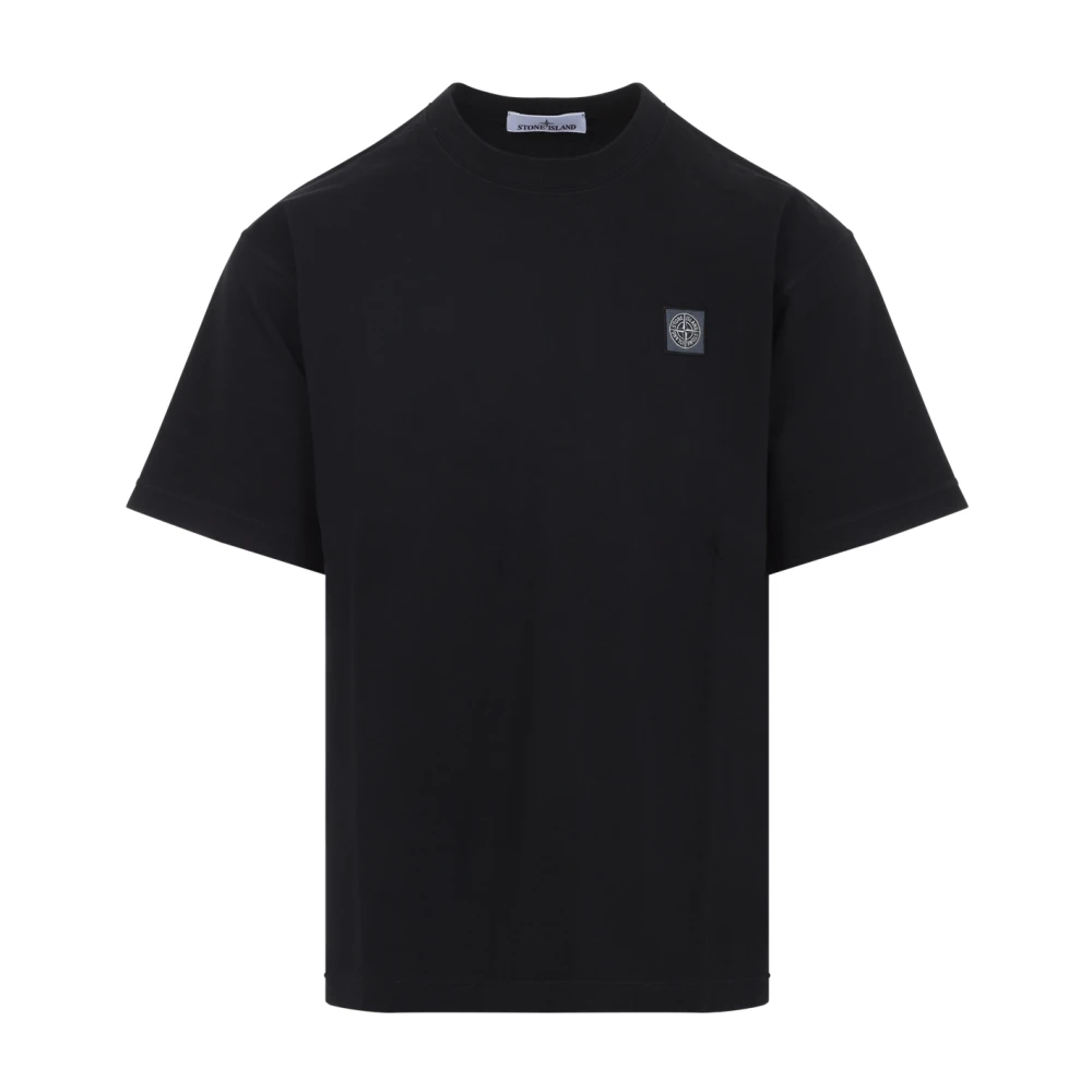 Stone Island Black Short Sleeve T-Shirt - Male - T-Shirts - M - Tops