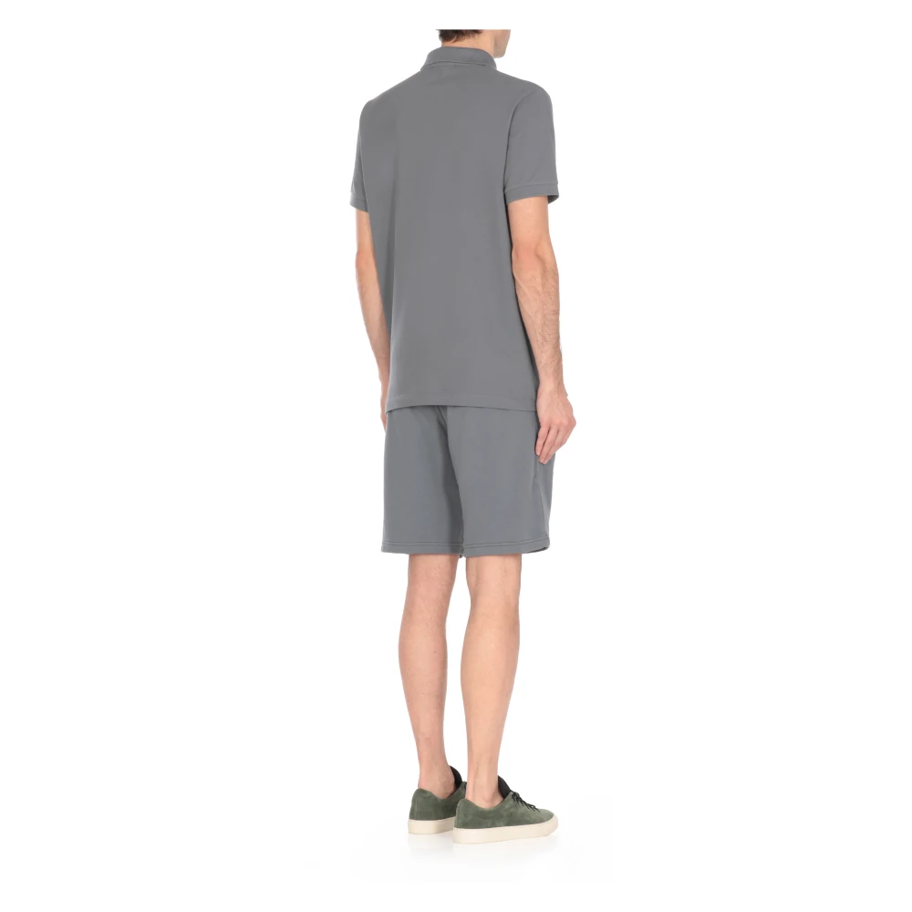 Stone Island Blauw Katoenen Poloshirt met Logopatch Blue Heren