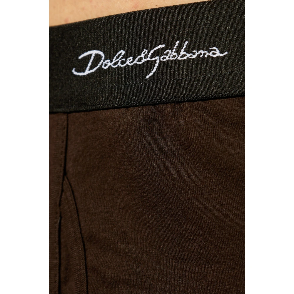 Dolce & Gabbana Boxershorts met logo Brown Heren