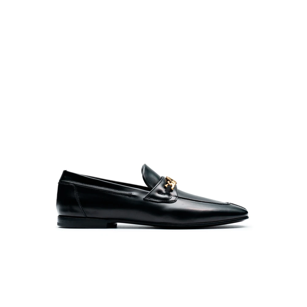 Fabi Klassieke Leren Loafers Zwart Black Heren