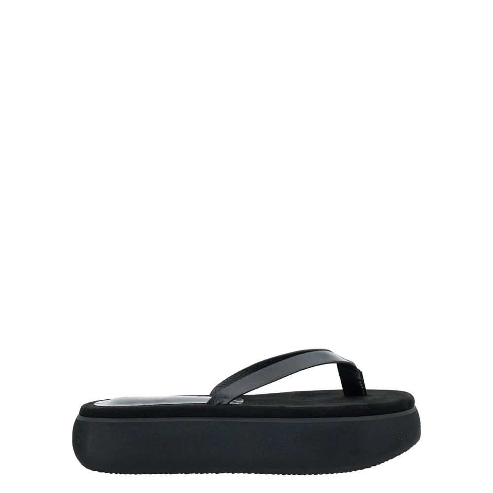 Sorte Båt Flip Flop Sandaler