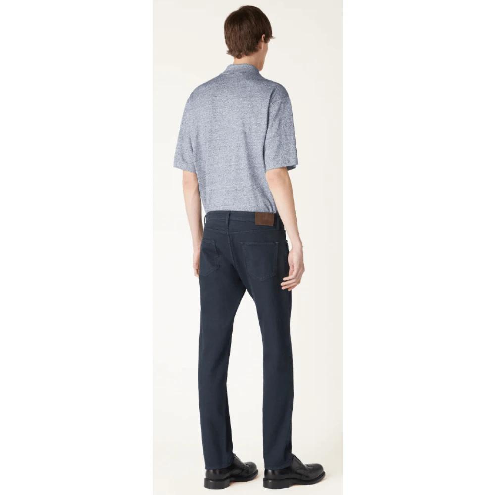Loro Piana Blauw Oversized Polo T-shirt Katoen Tee Blue Heren