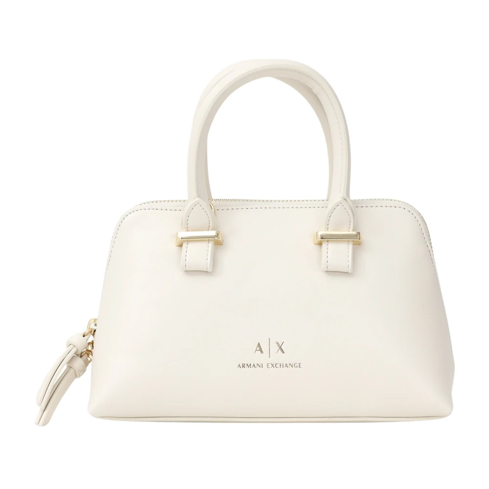 Armani Exchange Women's Beige Elegant Handbag With Logo