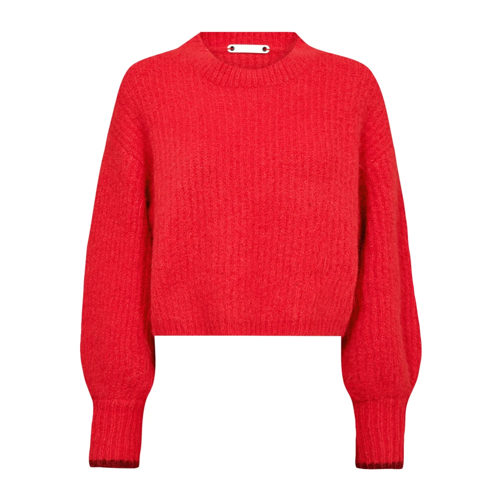 Co'Couture Flame Gebreide Trui Coraliecc Crop Red Dames