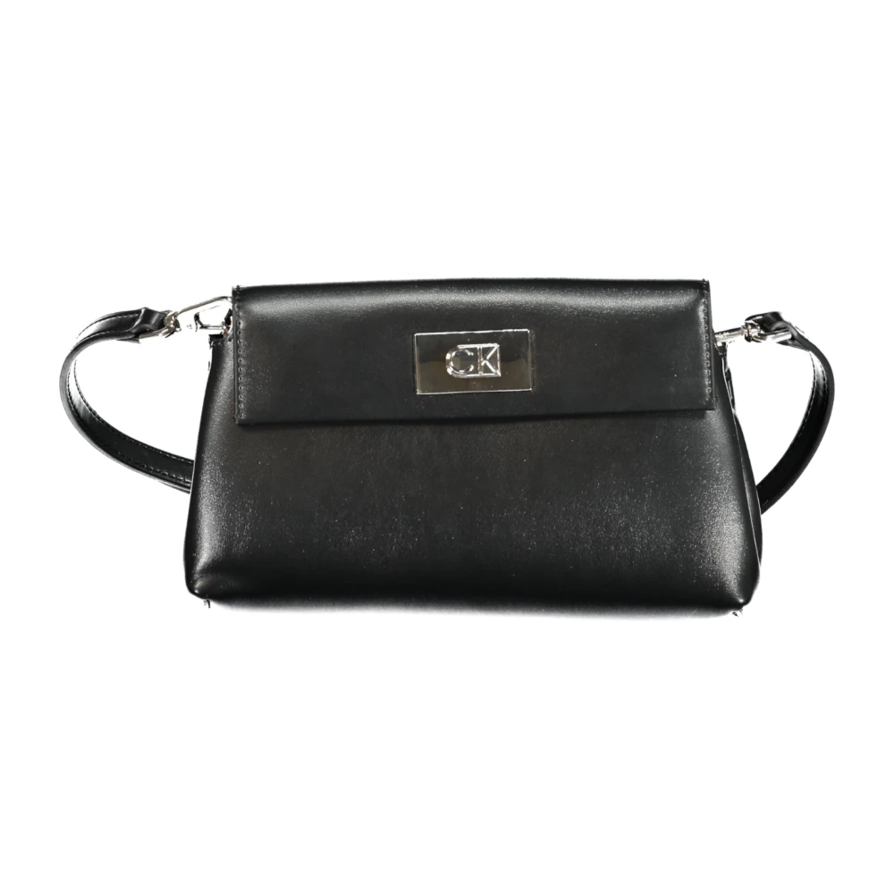Calvin Klein Women's Black Cross Body Bags, One Size, Shoulder Bag Snap Closure