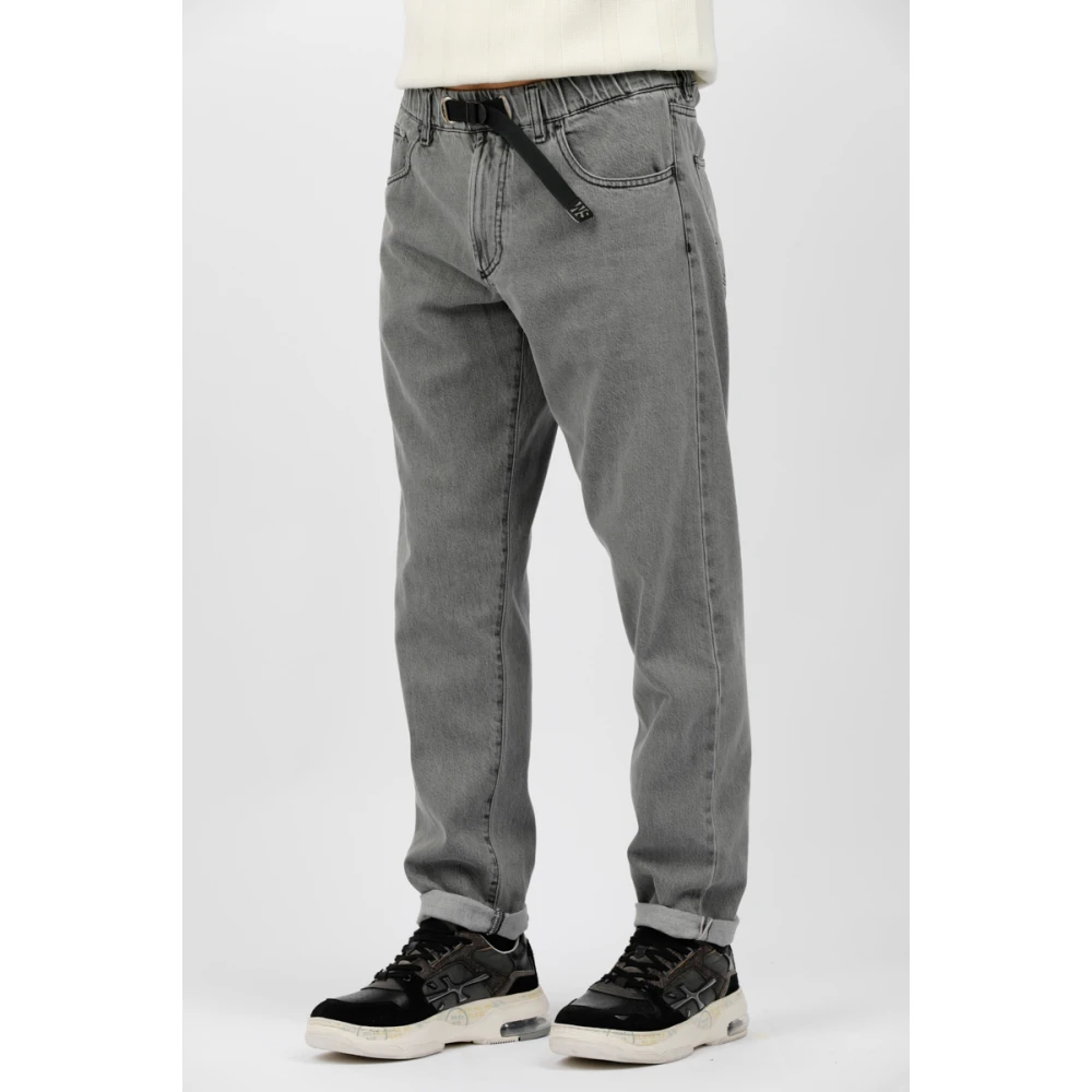 White Sand Grijze Denim Loose Fit Jeans Gray Heren