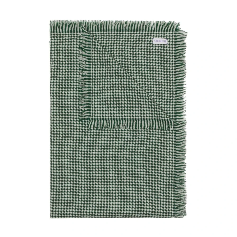 Burberry Groene Houndstooth Sjaal Green Heren