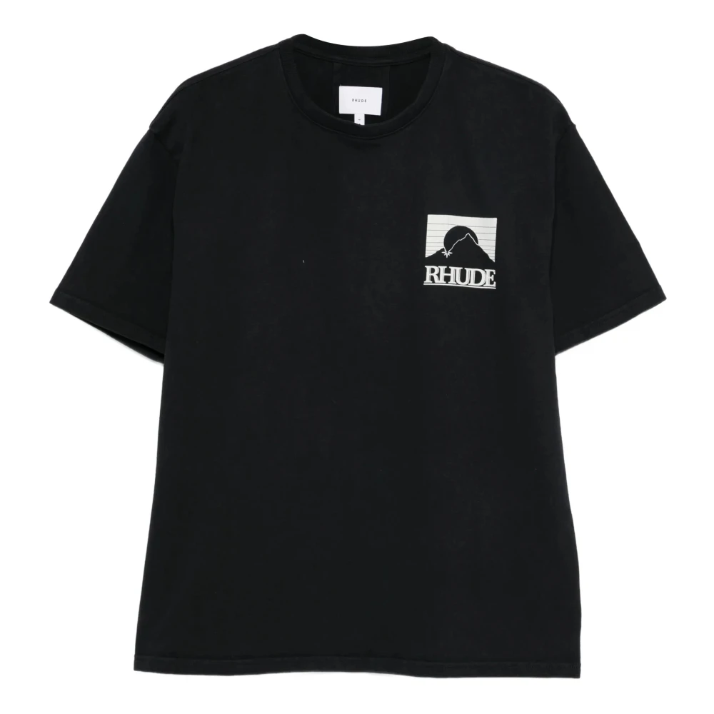 Rhude Men's Black T-Shirts, M, Boys Tee