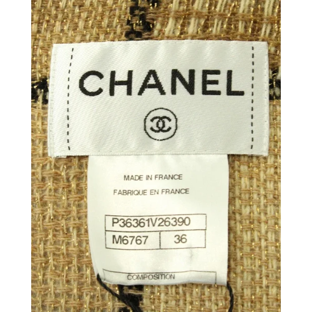 Chanel Vintage Pre-owned Wool dresses Yellow Dames