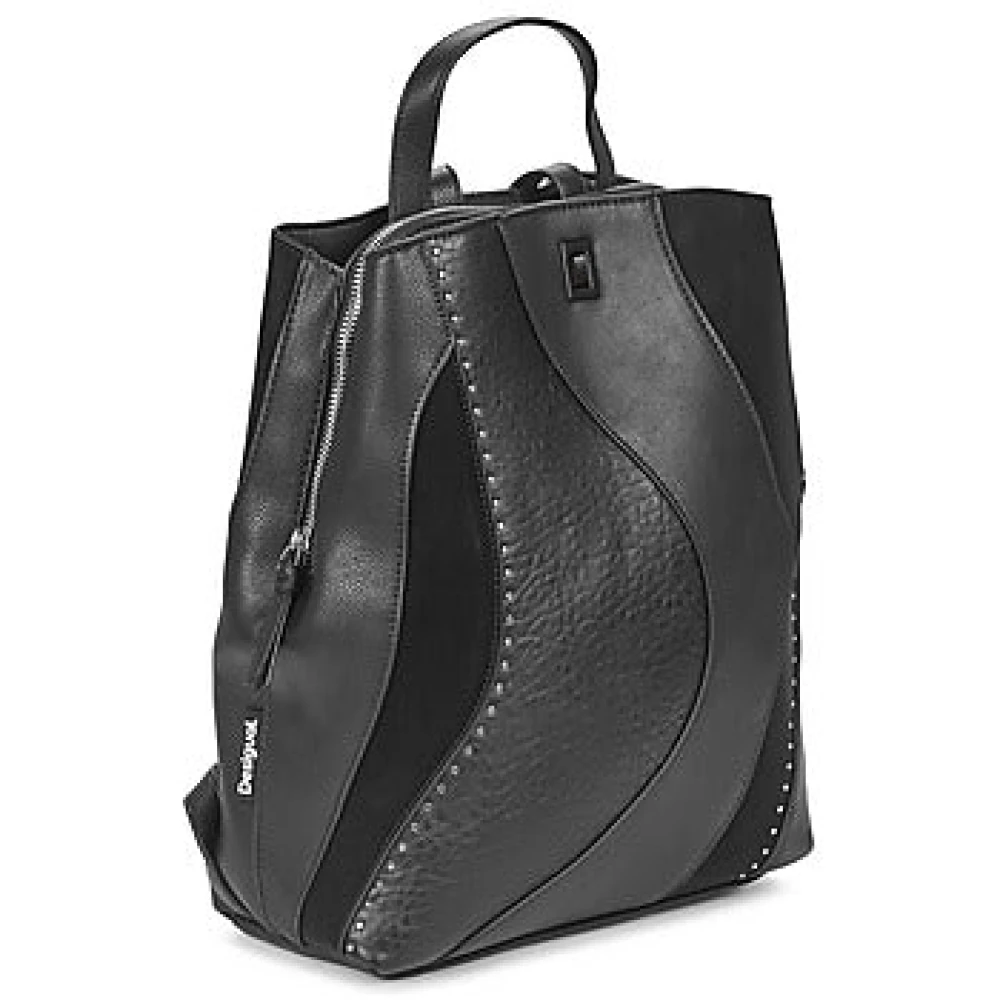 Desigual Stijlvolle Rugzak in Zwart Black Dames