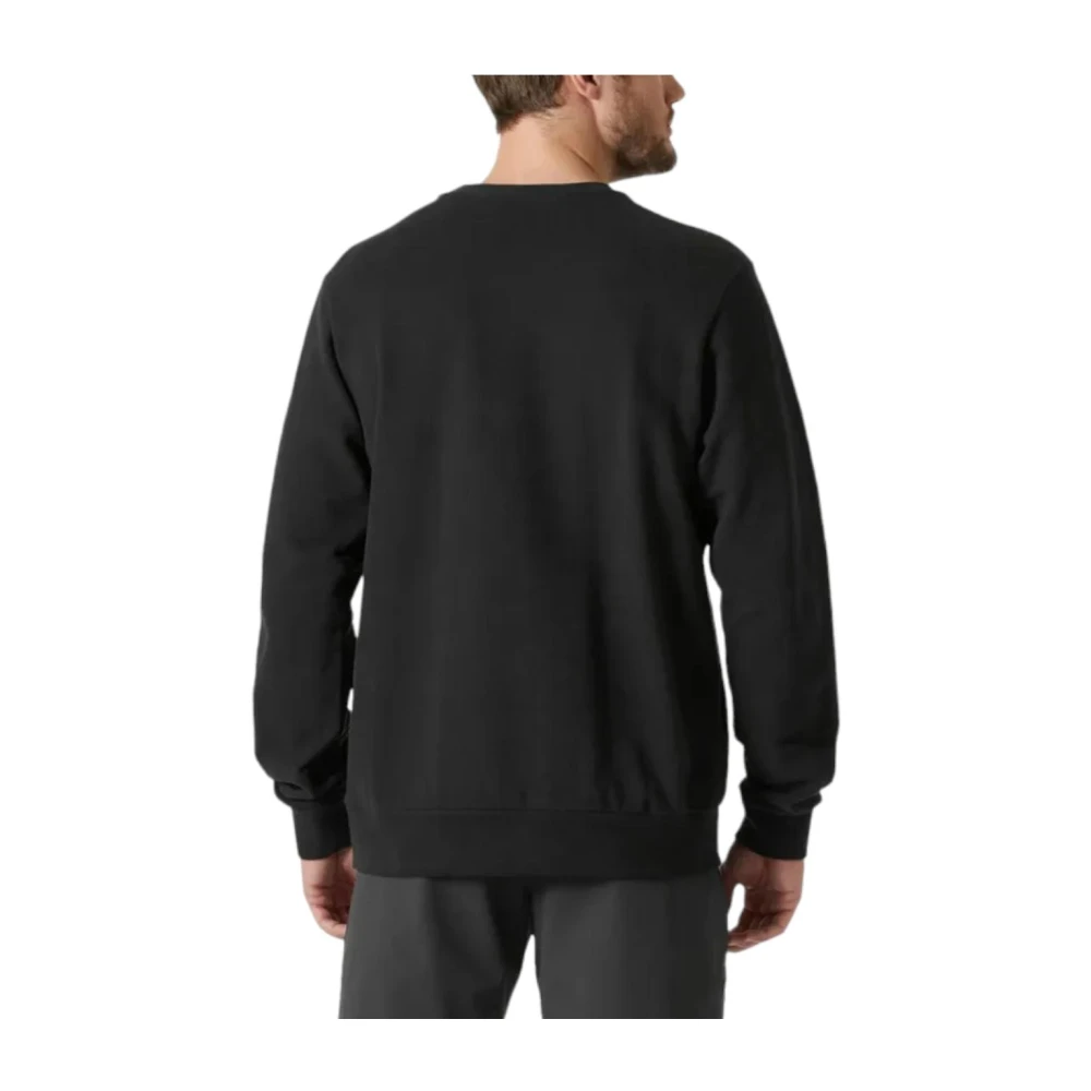 Helly Hansen Zwart Logo Crew Sweatshirt Black Heren