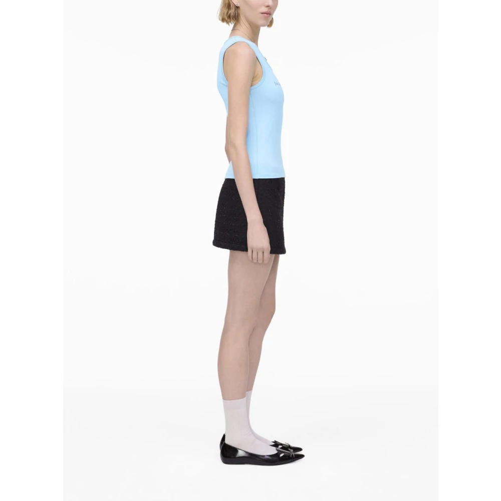 Marc Jacobs Blauwe Organische Katoen Paillet Tanktop Blue Dames