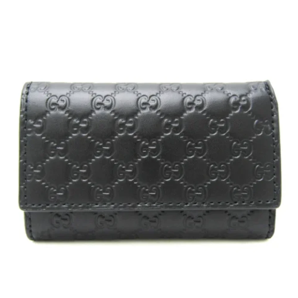Gucci Vintage Pre-owned Leather key-holders Black Unisex