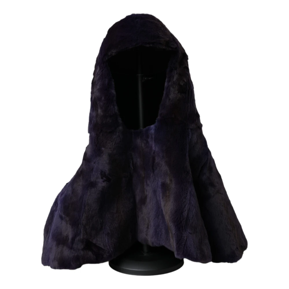 Dolce & Gabbana Unisex Black Weasel Fur Headgear Cap