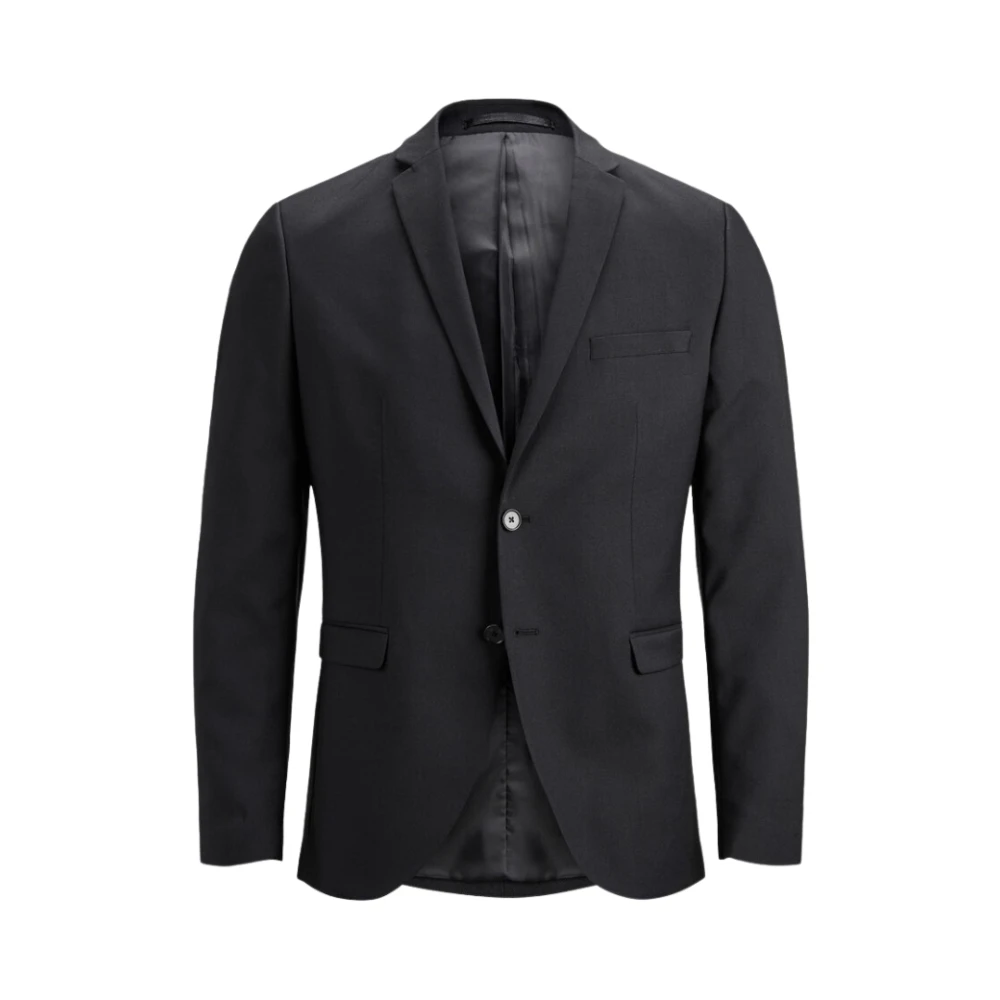 Jack & Jones, Jassen , Heren, Zwart, 3Xl, Polyester, Slim Fit Zwarte Blazer Jas