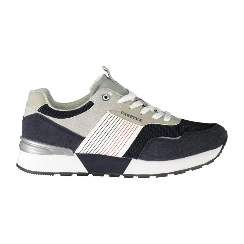Carrera Men's Blue Sporty Lace-Up Sneakers With Contrast Details