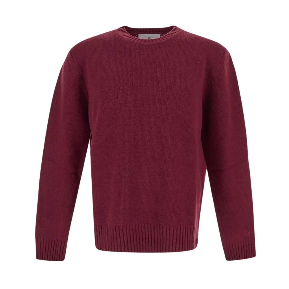 Seven Gauge Wollen Crewneck Sweater Red Heren