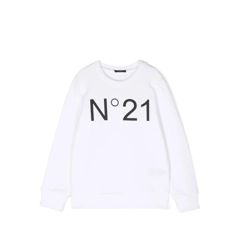 N21 Boys White Kids Sweatshirts, 12 Y, Crew-Neck Sweatshirt With Logo