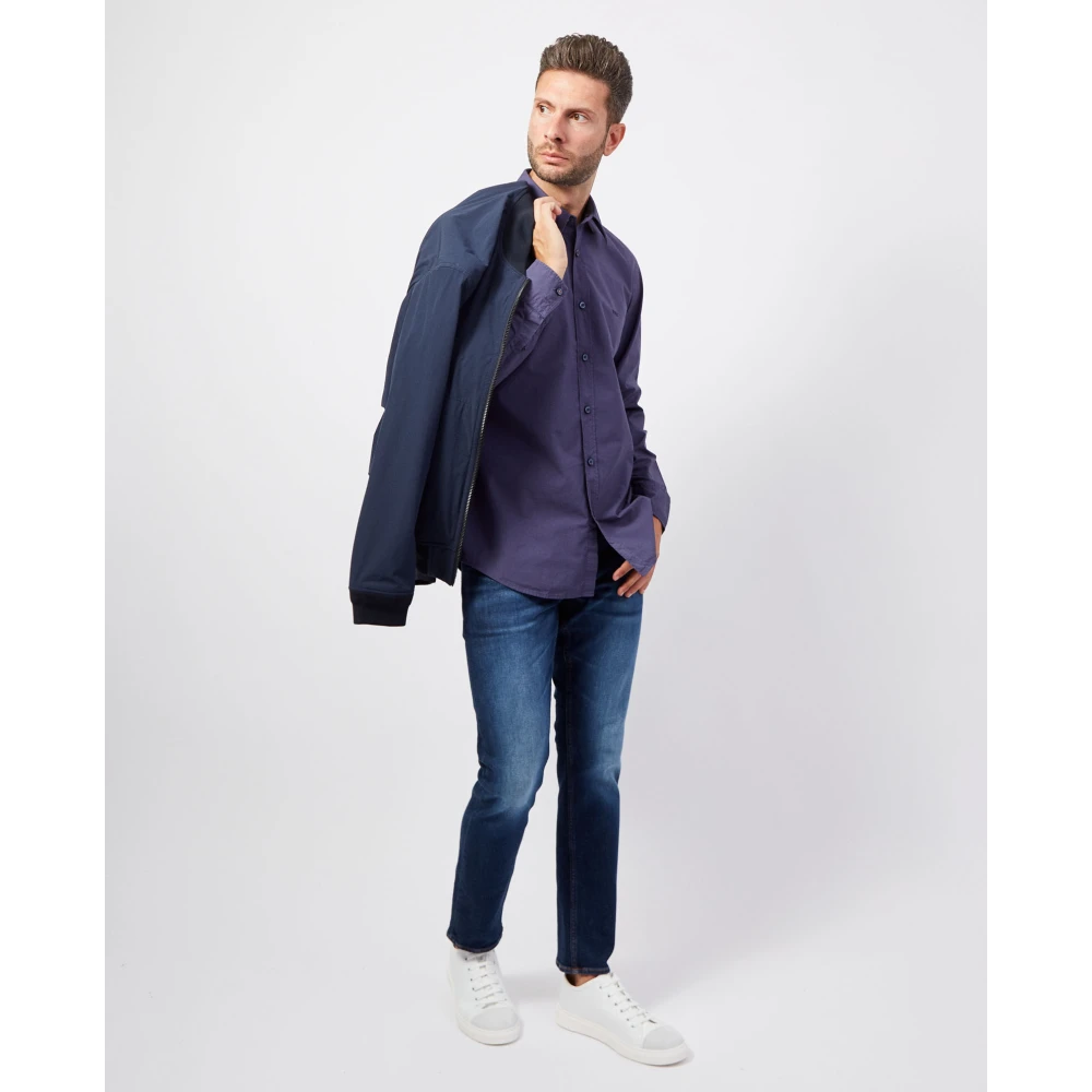 Boss Blauw Regular Fit Overhemd Blue Heren